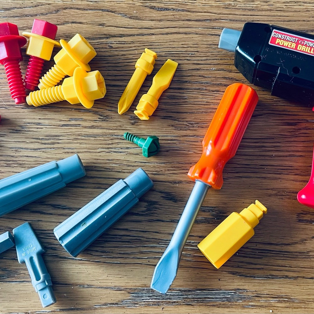 Kids' Toy Tool Set with Power Drill